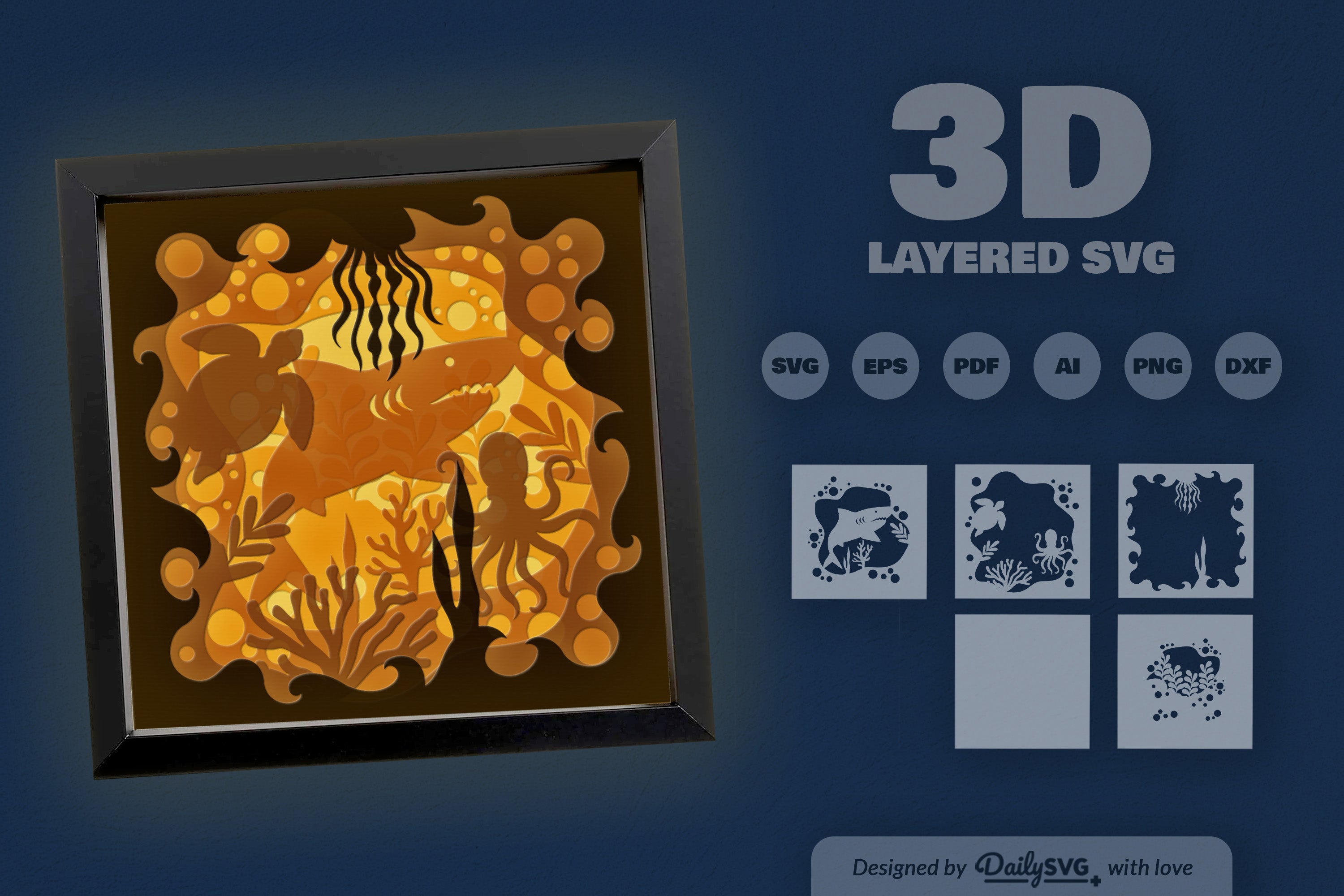 Under the Sea Coral Reef Papercut SVG Bundle