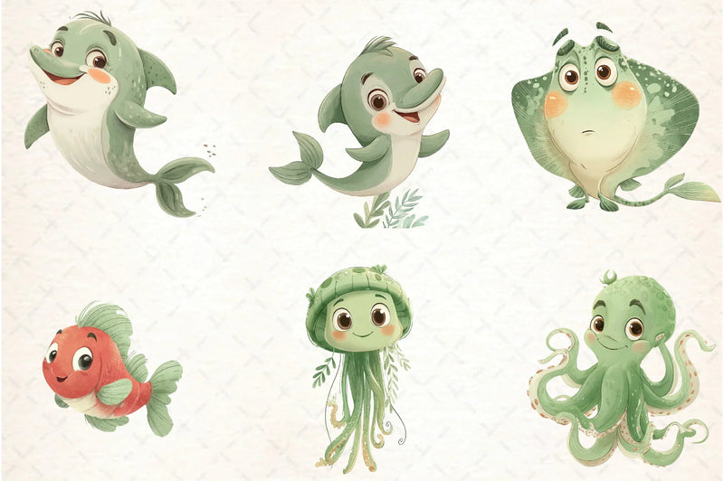 Under the Sea Clipart Bundle - CraftNest - Digital Crafting and Art
