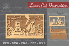 Underwater Christmas Scene Laser Cut Decoration Clipart Bundle - CraftNest - Digital Crafting and Art