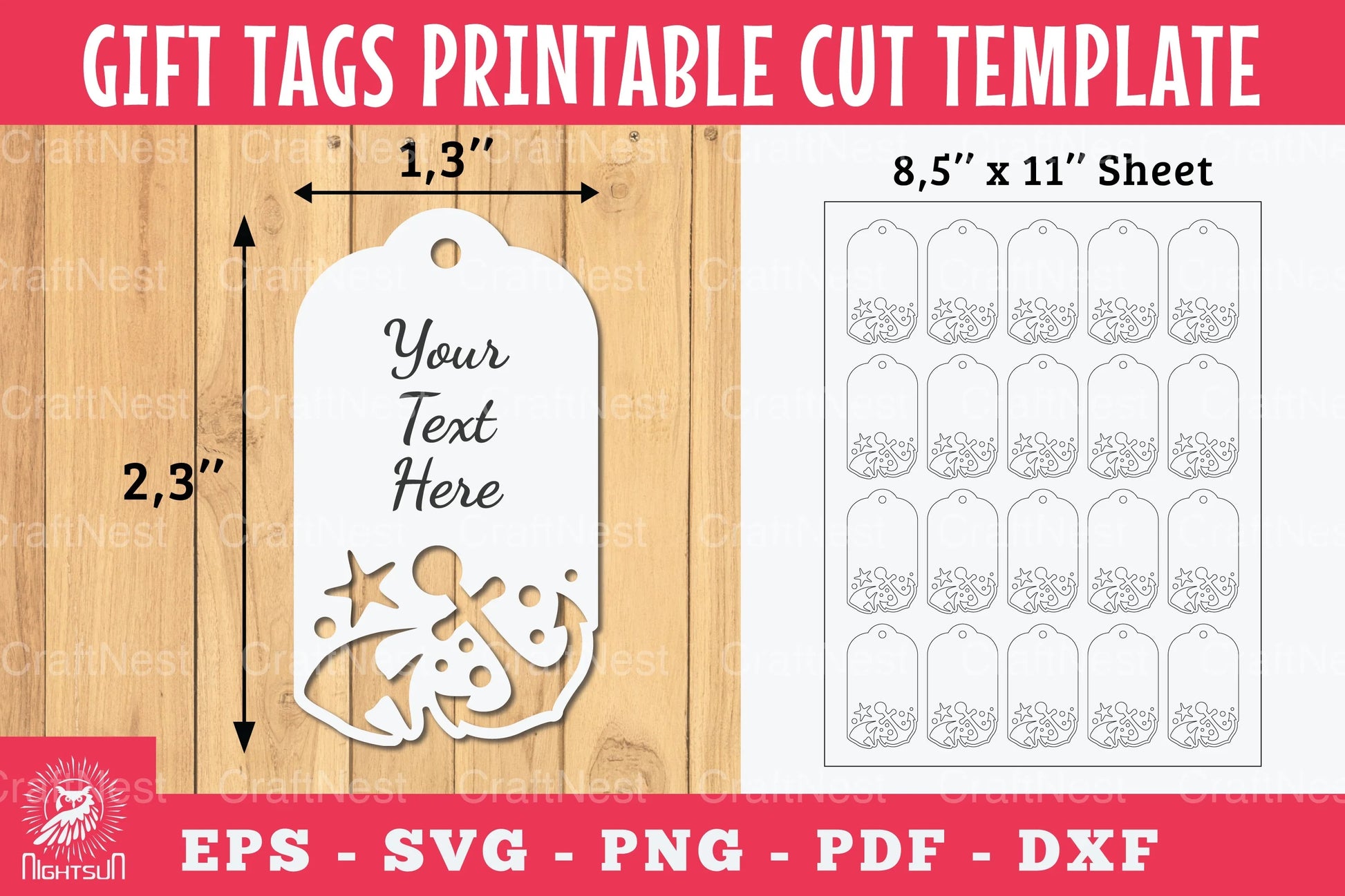 Underwater Gift Tags Printable Bundle - CraftNest - Digital Crafting and Art