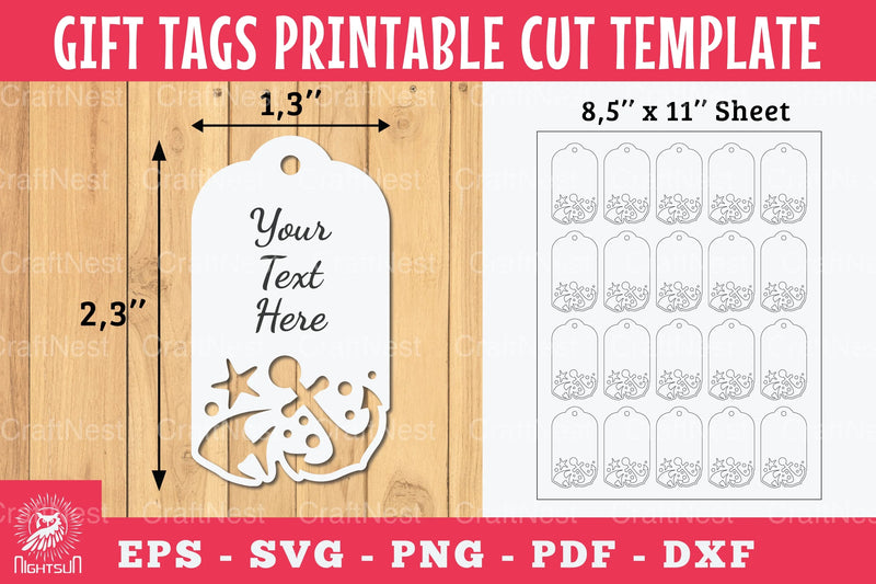 Underwater Gift Tags Printable Bundle - CraftNest - Digital Crafting and Art