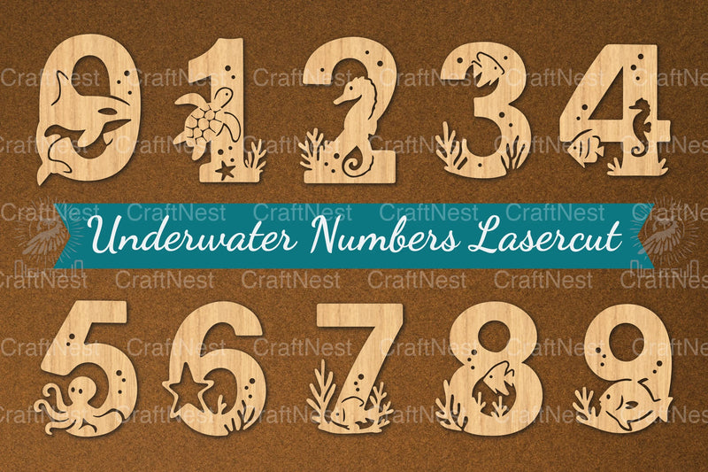 Underwater Numbers Clipart Bundle - CraftNest - Digital Crafting and Art