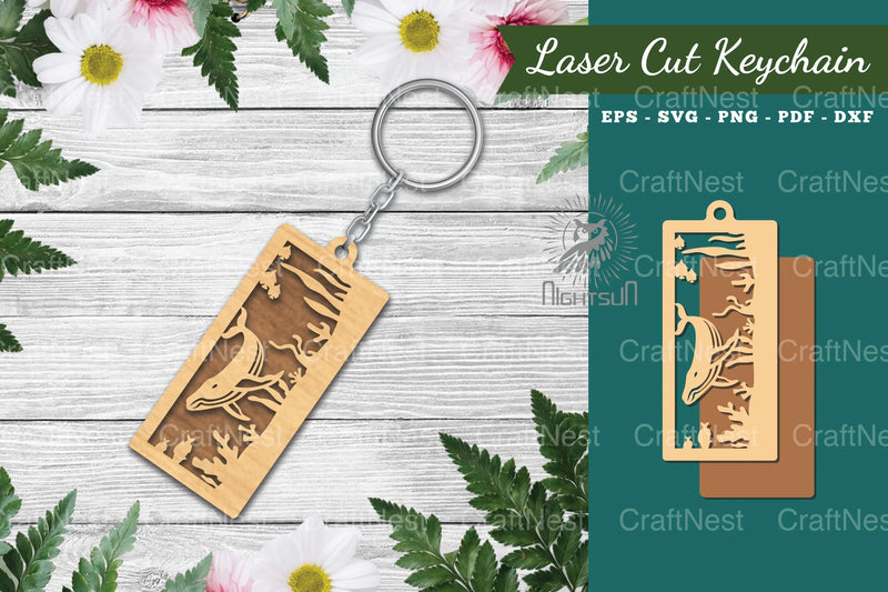 Underwater Scene Laser Cut Keychain Design Bundle - CraftNest - Digital Crafting and Art