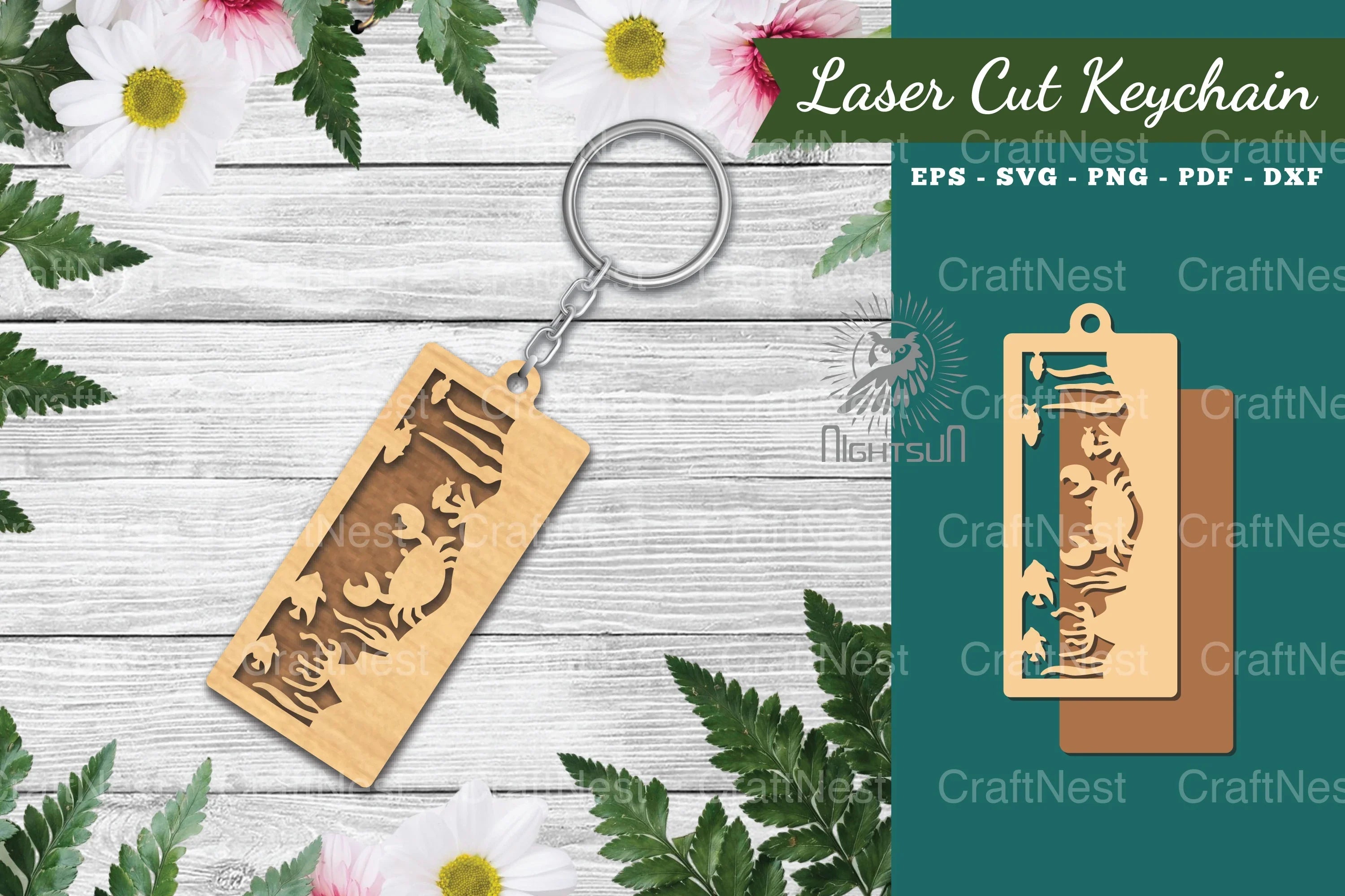 Underwater Scene Laser Cut Keychain Clipart Bundle - CraftNest - Digital Crafting and Art