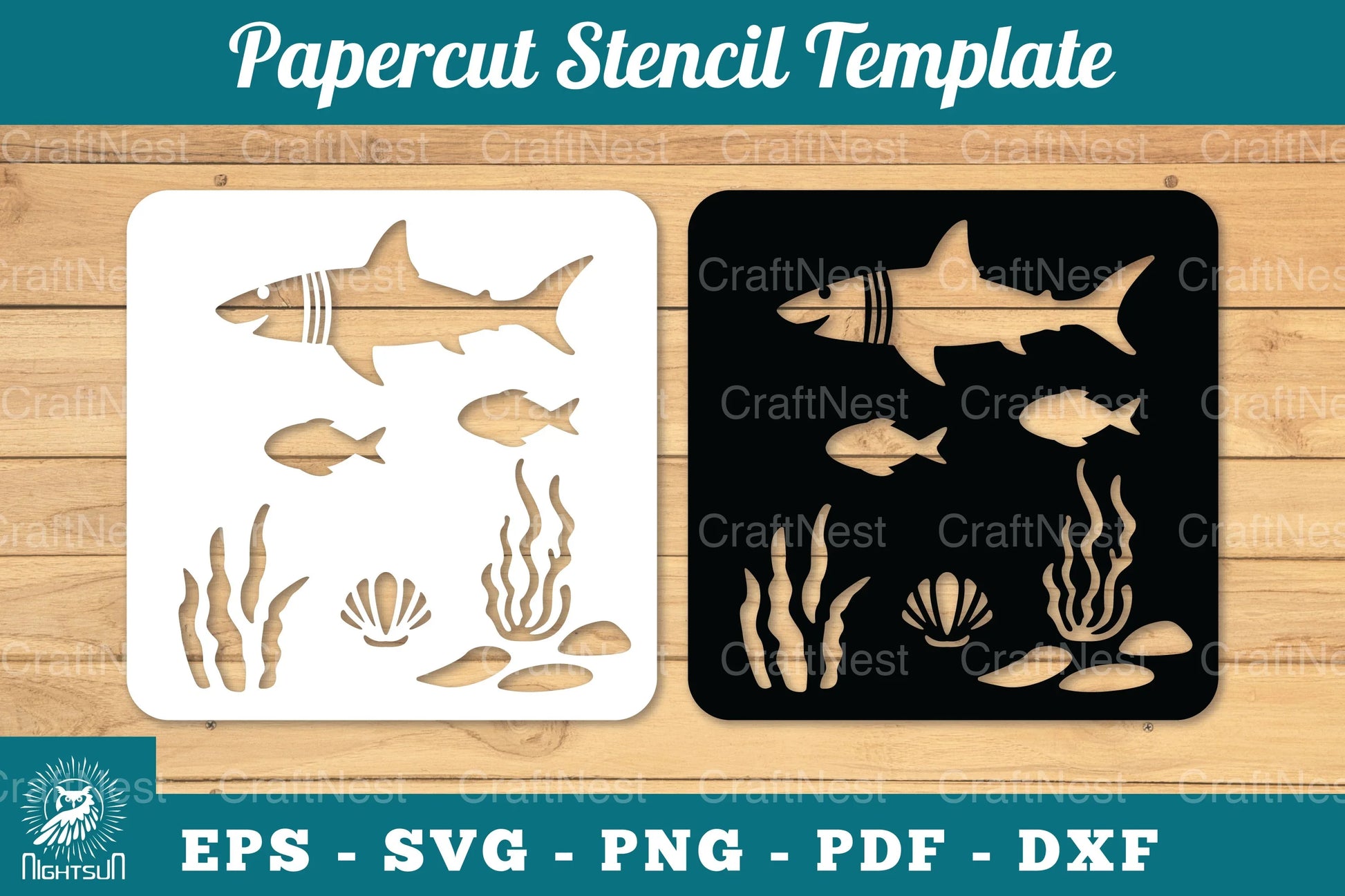 Underwater Scene Papercut Stencil Clipart Bundle - CraftNest - Digital Crafting and Art