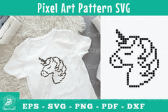 Unicorn Pixel Art Pattern Clipart Bundle - CraftNest - Digital Crafting and Art