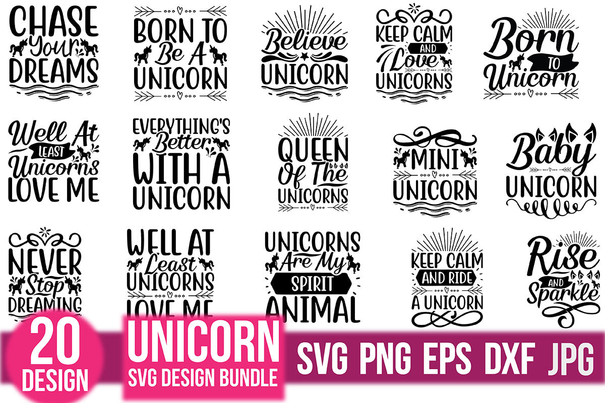 Unicorn SVG Bundle 10 - CraftNest - Digital Crafting and Art