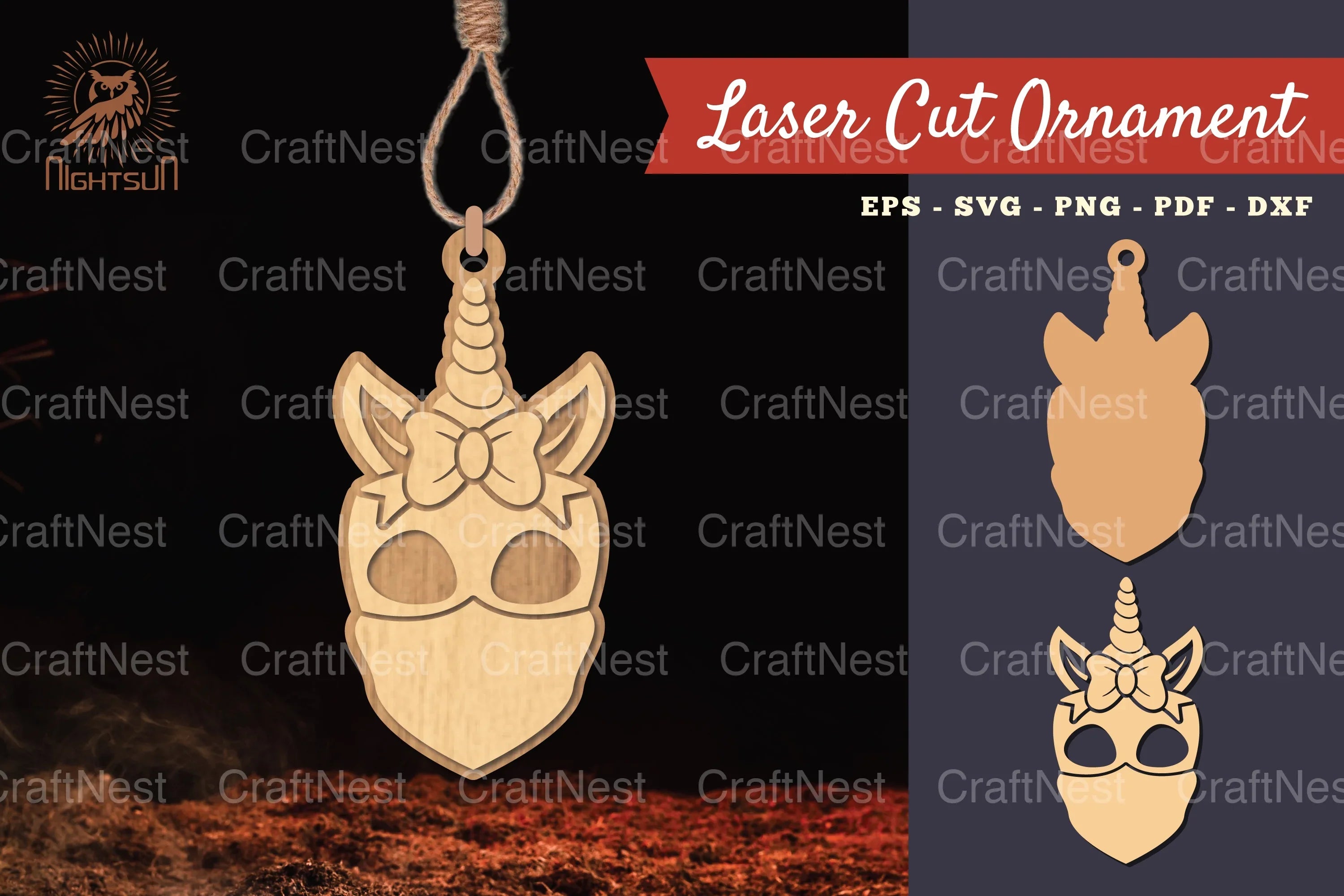 Unicorn Skull Lasercut Ornament Clipart Bundle - CraftNest - Digital Crafting and Art