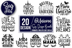 Unicorn SVG Bundle - CraftNest - Digital Crafting and Art