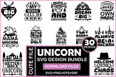 Unicorn SVG Bundle 9 - CraftNest - Digital Crafting and Art
