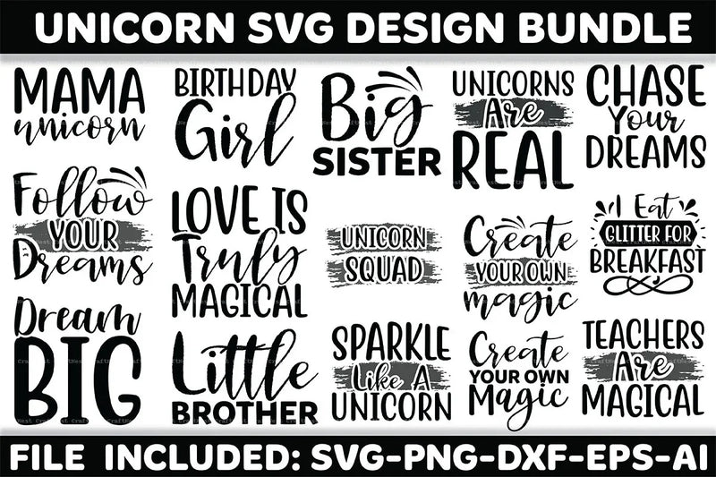 Unicorn Design SVG Bundle - CraftNest - Digital Crafting and Art