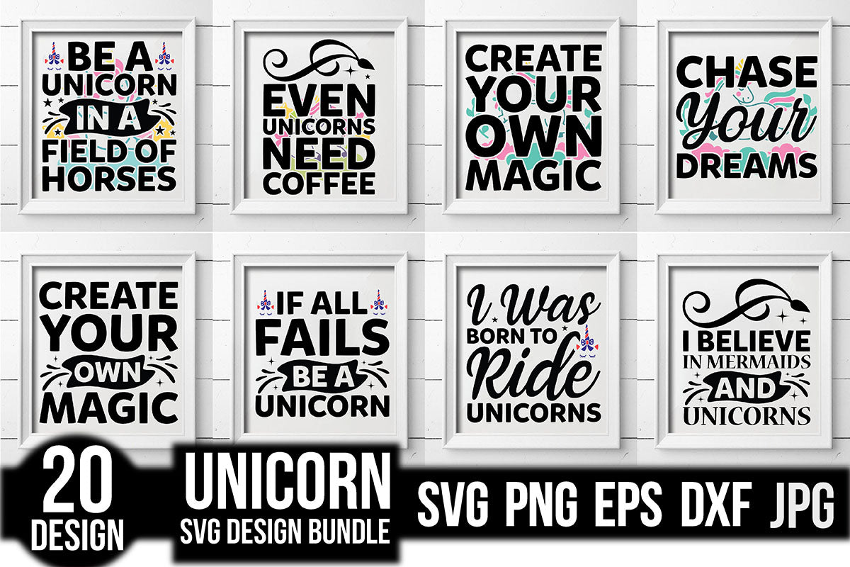 Unicorn SVG Bundle 12 - CraftNest - Digital Crafting and Art