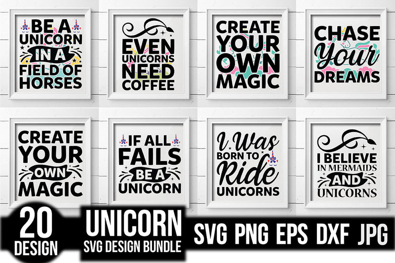 Unicorn SVG Bundle 12 - CraftNest - Digital Crafting and Art