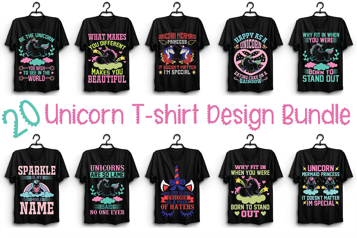 Unicorn T Shirt Bundle 4 - CraftNest - Digital Crafting and Art
