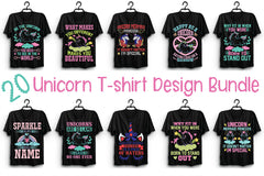 Unicorn T Shirt Bundle 4 - CraftNest - Digital Crafting and Art