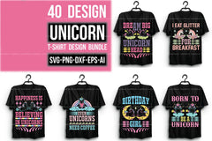 Unicorn T-Shirt Design SVG Bundle 4 - CraftNest - Digital Crafting and Art