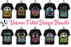 Unicorn T Shirt Bundle 6 - CraftNest - Digital Crafting and Art