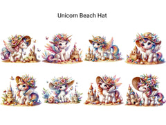 Unicorn Beach Hat - CraftNest - Digital Crafting and Art