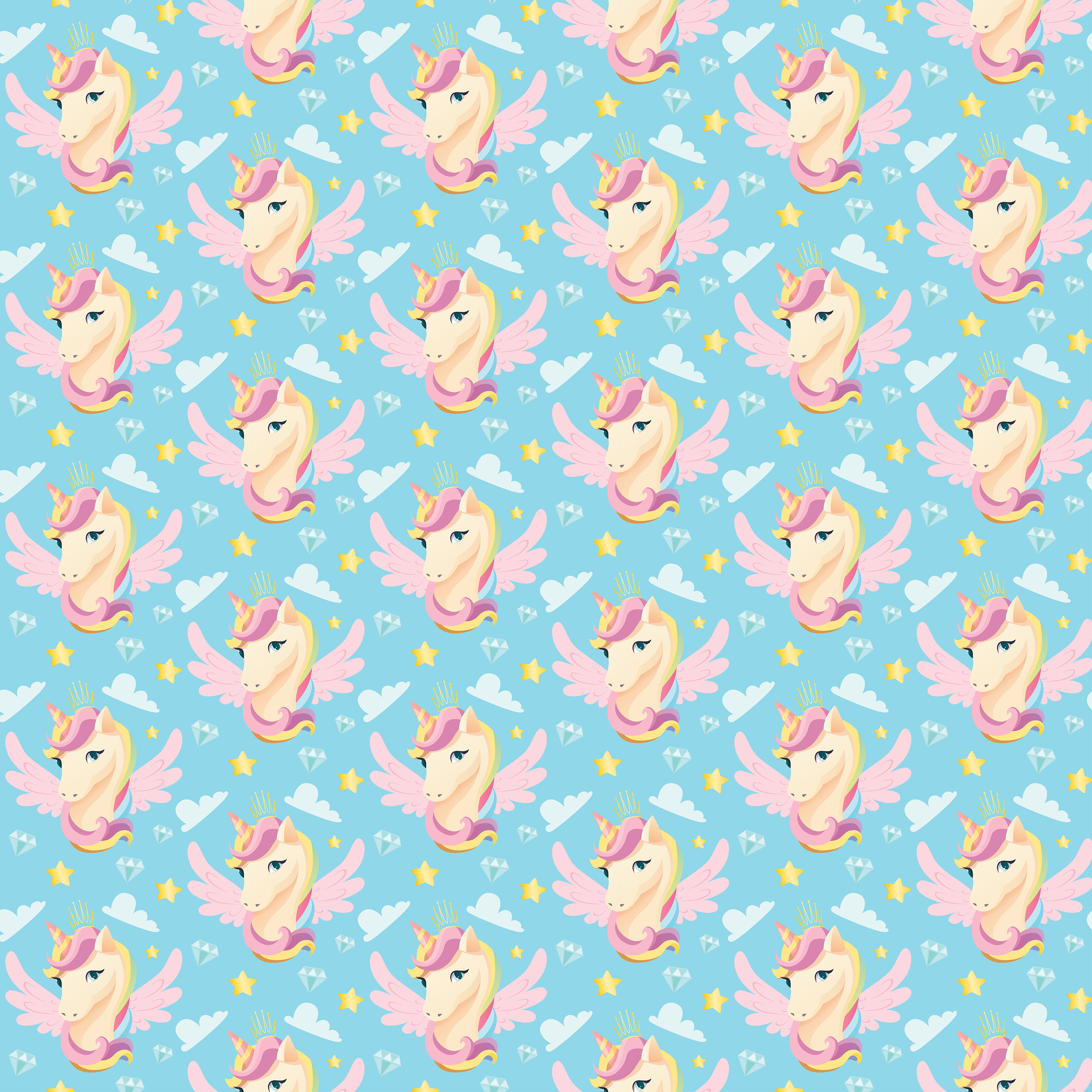 Unicorn Seamless Digital Paper - CraftNest - Digital Crafting and Art