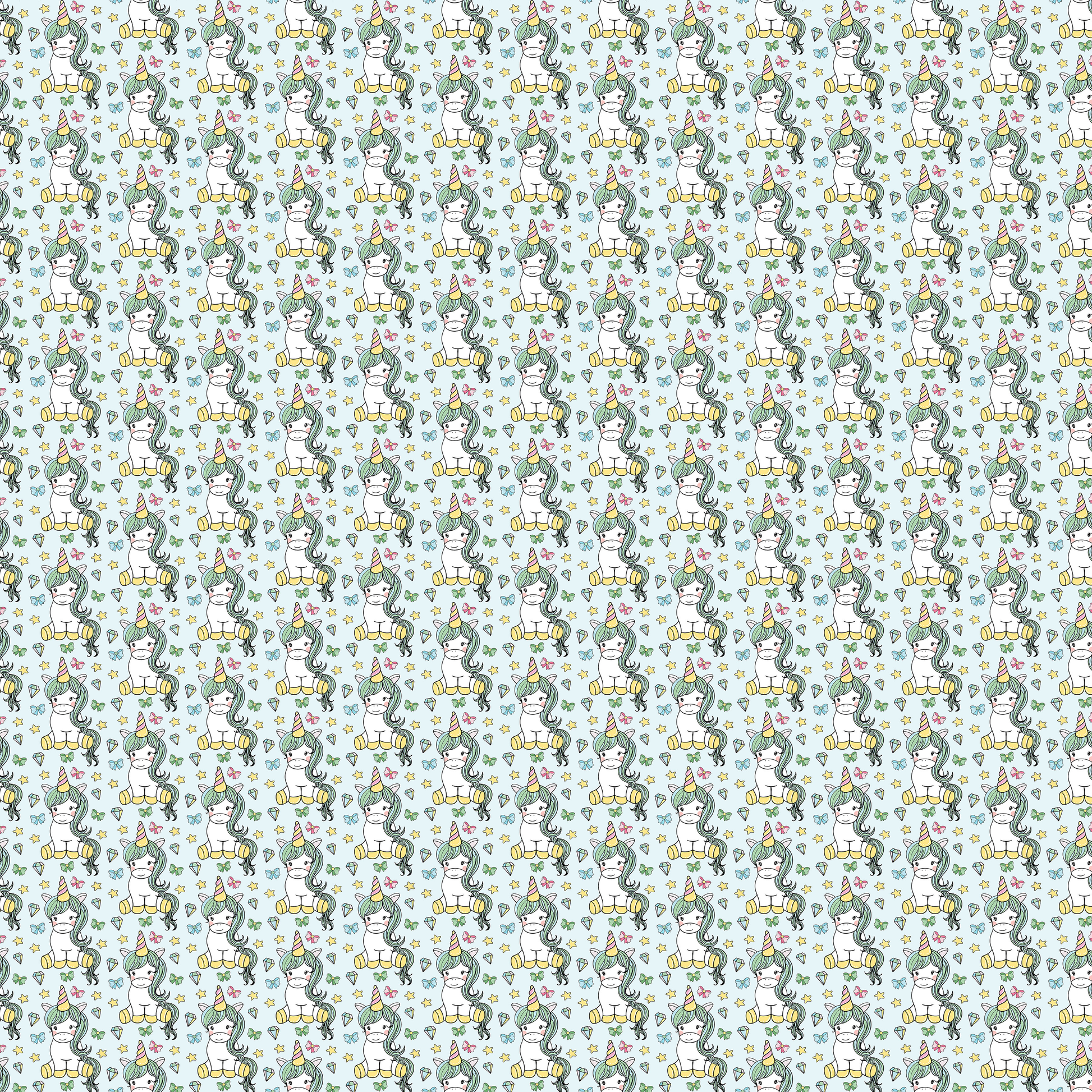 Unicorn Seamless Digital Paper - CraftNest - Digital Crafting and Art