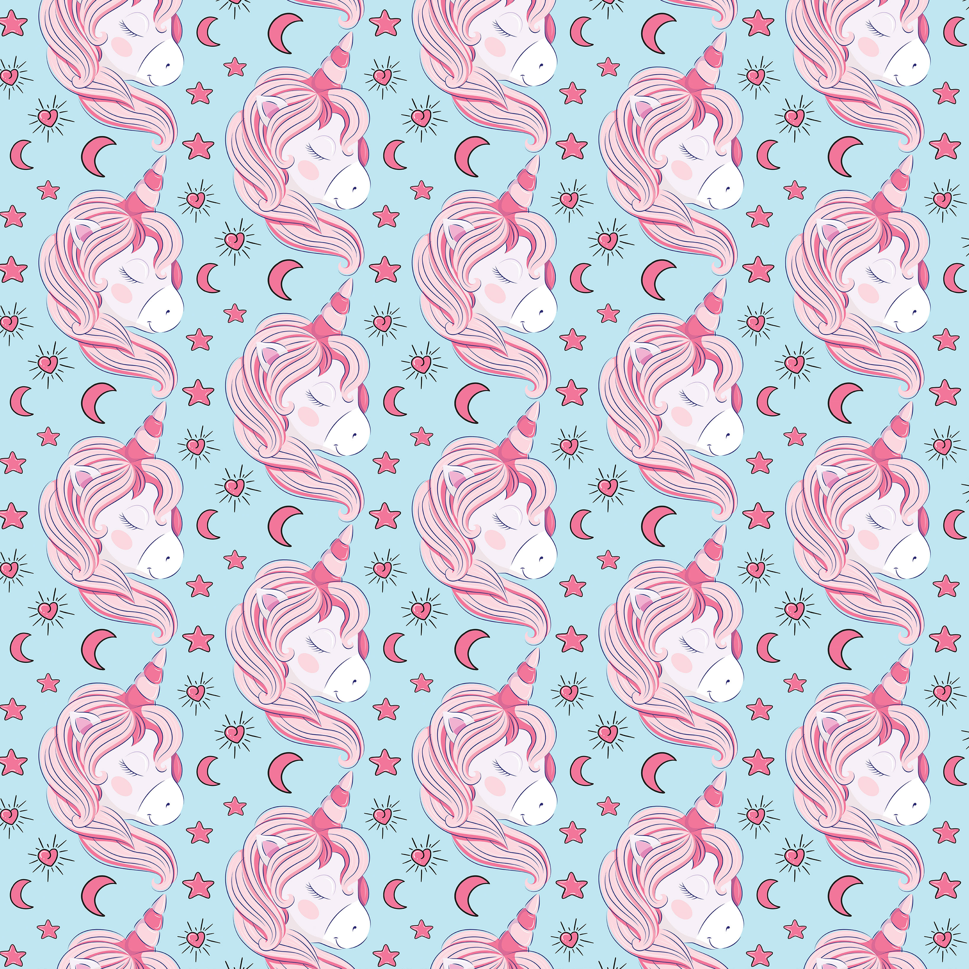 Unicorn Seamless Digital Paper - CraftNest - Digital Crafting and Art