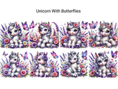 Unicorn with Butterflies - CraftNest - Digital Crafting and Art