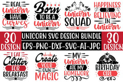 Unicorn SVG Bundle 3 - CraftNest - Digital Crafting and Art