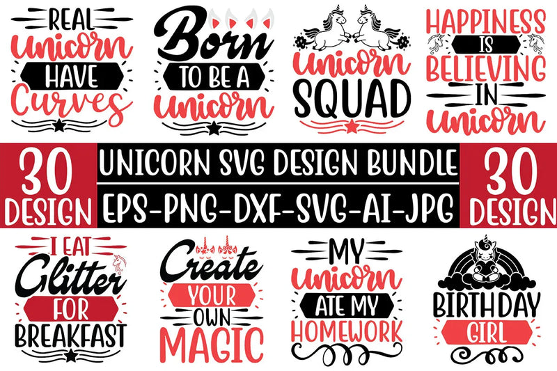 Unicorn SVG Bundle 3 - CraftNest - Digital Crafting and Art