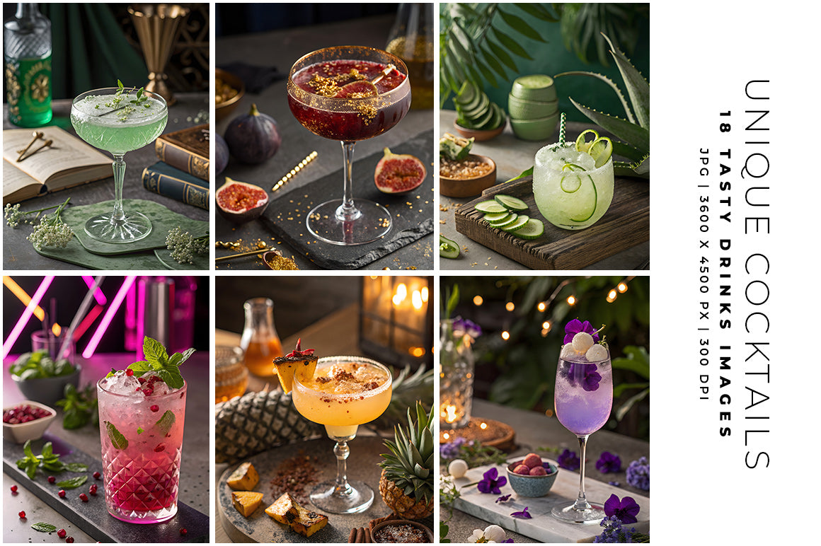 Unique Cocktails & Drinks - Stock Images