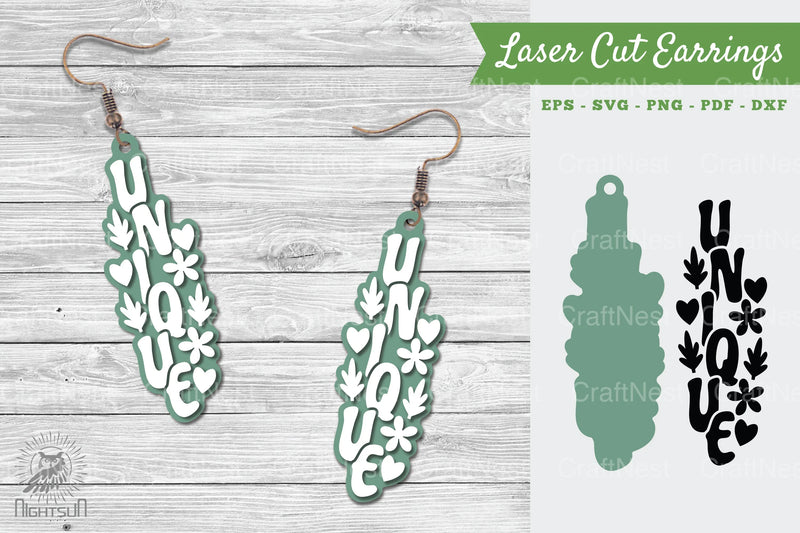 Unique Laser Cut Earrings SVG Bundle - CraftNest - Digital Crafting and Art