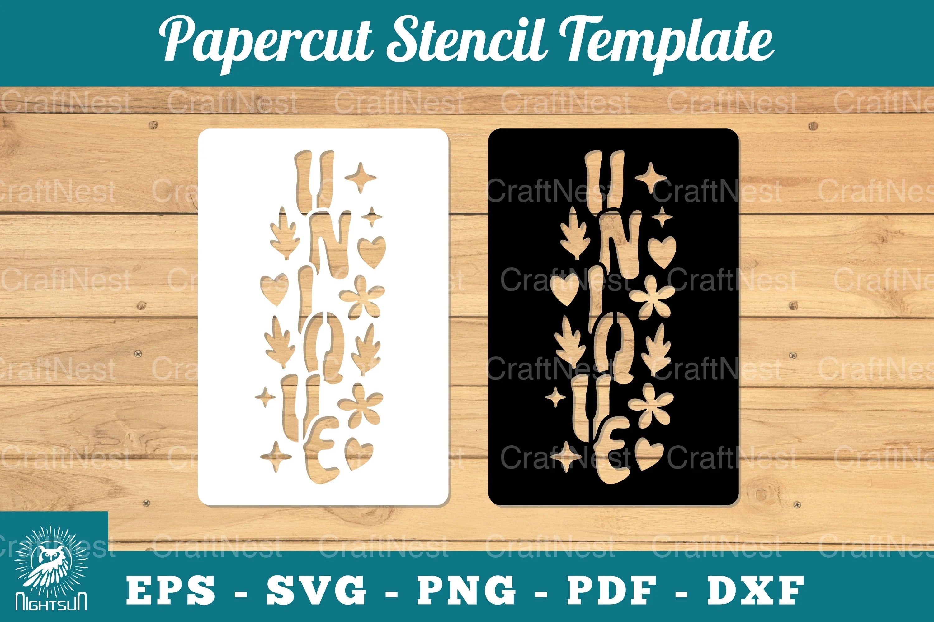 Unique Papercut Stencil Clipart Bundle - CraftNest - Digital Crafting and Art
