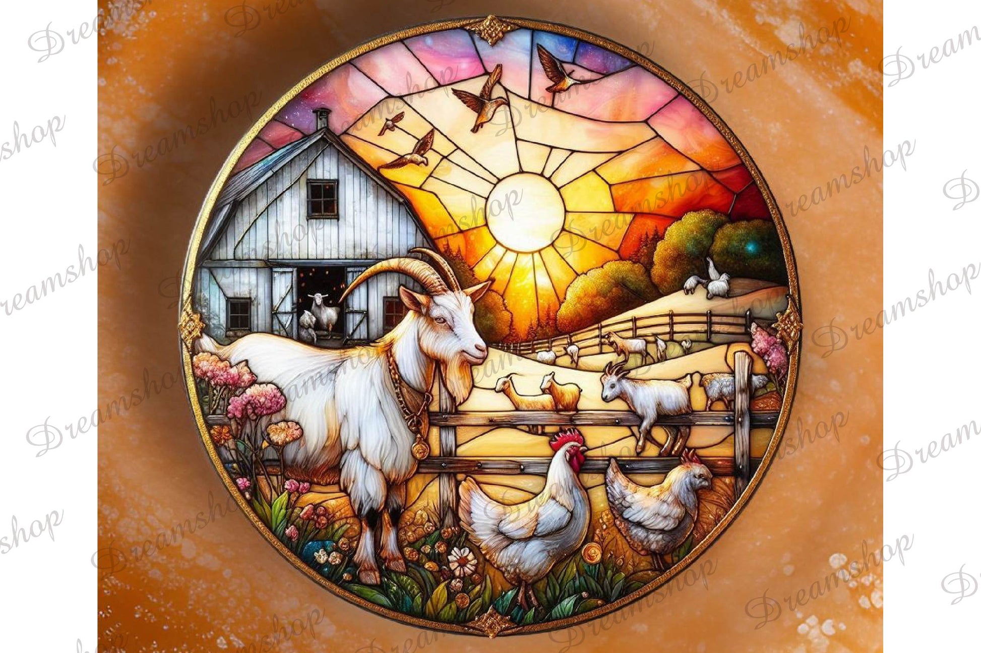 Stained Glass Farm Animals Clipart Bundle 4 - CraftNest - Digital Crafting and Art