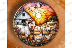 Stained Glass Farm Animals Clipart Bundle 4 - CraftNest - Digital Crafting and Art