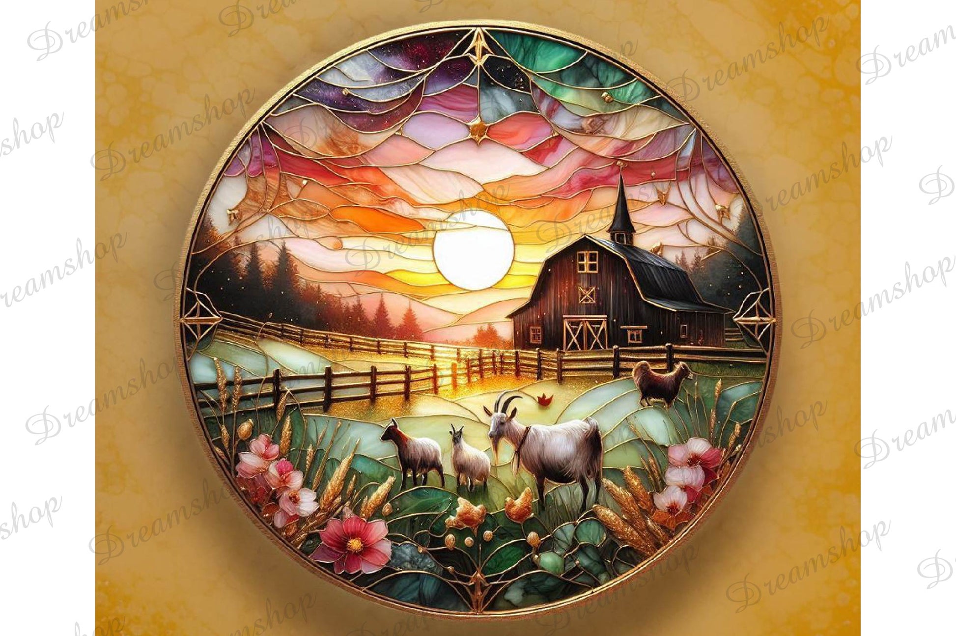 Stained Glass Farm Animals Clipart Bundle 15 - CraftNest - Digital Crafting and Art