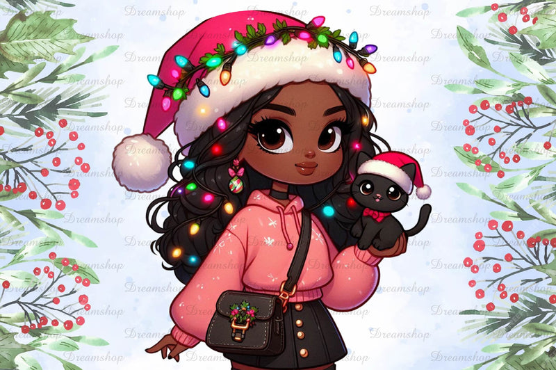 Christmas Girl Design Clipart Bundle 4 - CraftNest - Digital Crafting and Art