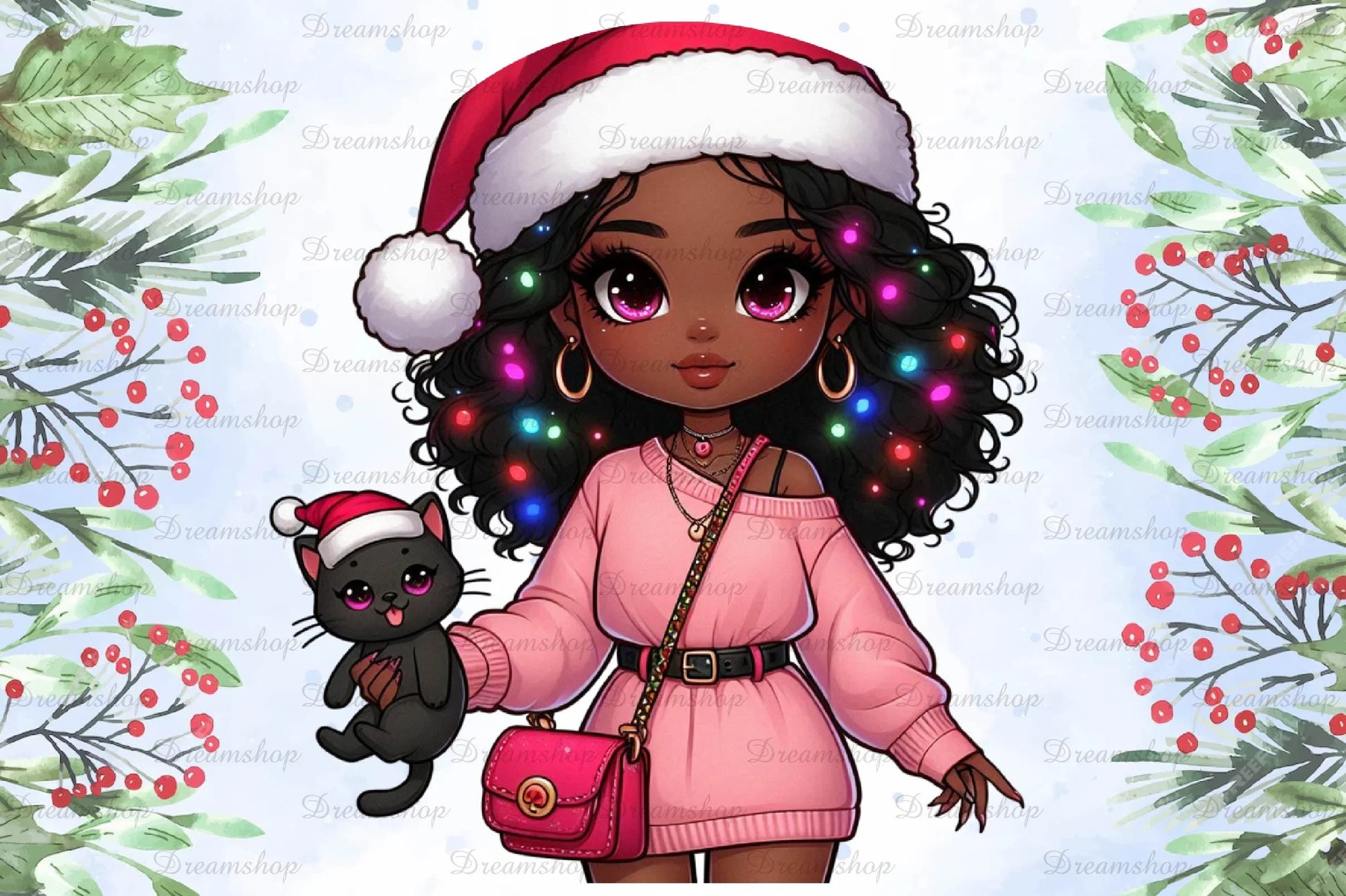 Christmas Girl Design Clipart Bundle 1 - CraftNest - Digital Crafting and Art