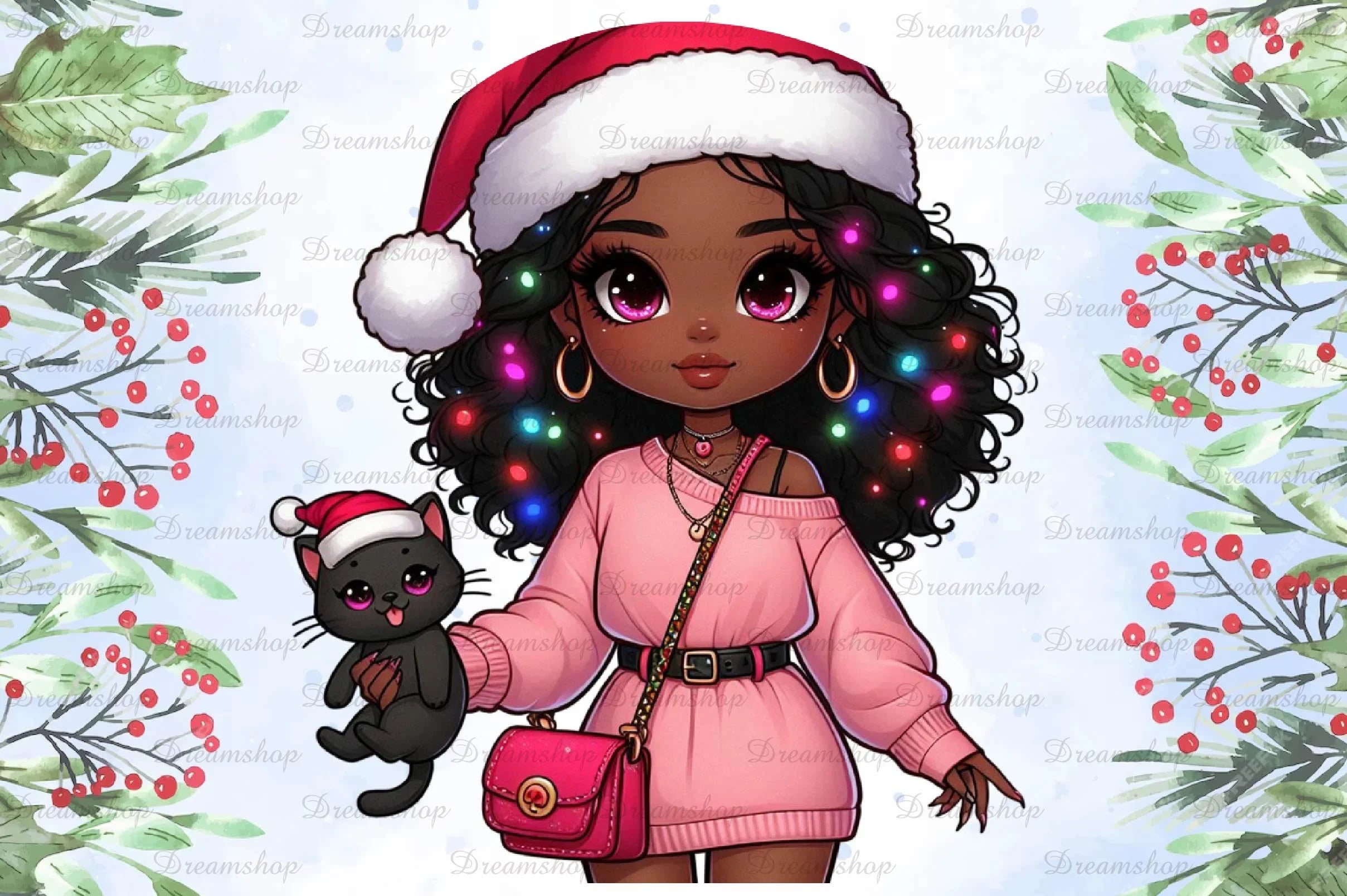 Christmas Girl Design Clipart Bundle 1 - CraftNest - Digital Crafting and Art