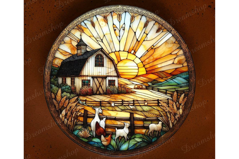 Stained Glass Farm Animals Clipart Bundle 5 - CraftNest - Digital Crafting and Art
