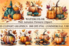 Fall Autumn Flowers Clipart Bundle