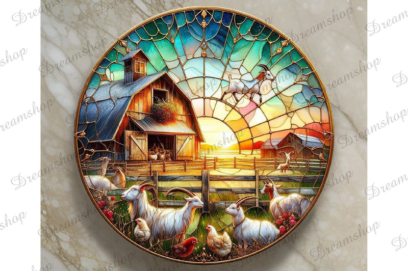 Stained Glass Farm Animals Clipart Bundle 3 - CraftNest - Digital Crafting and Art