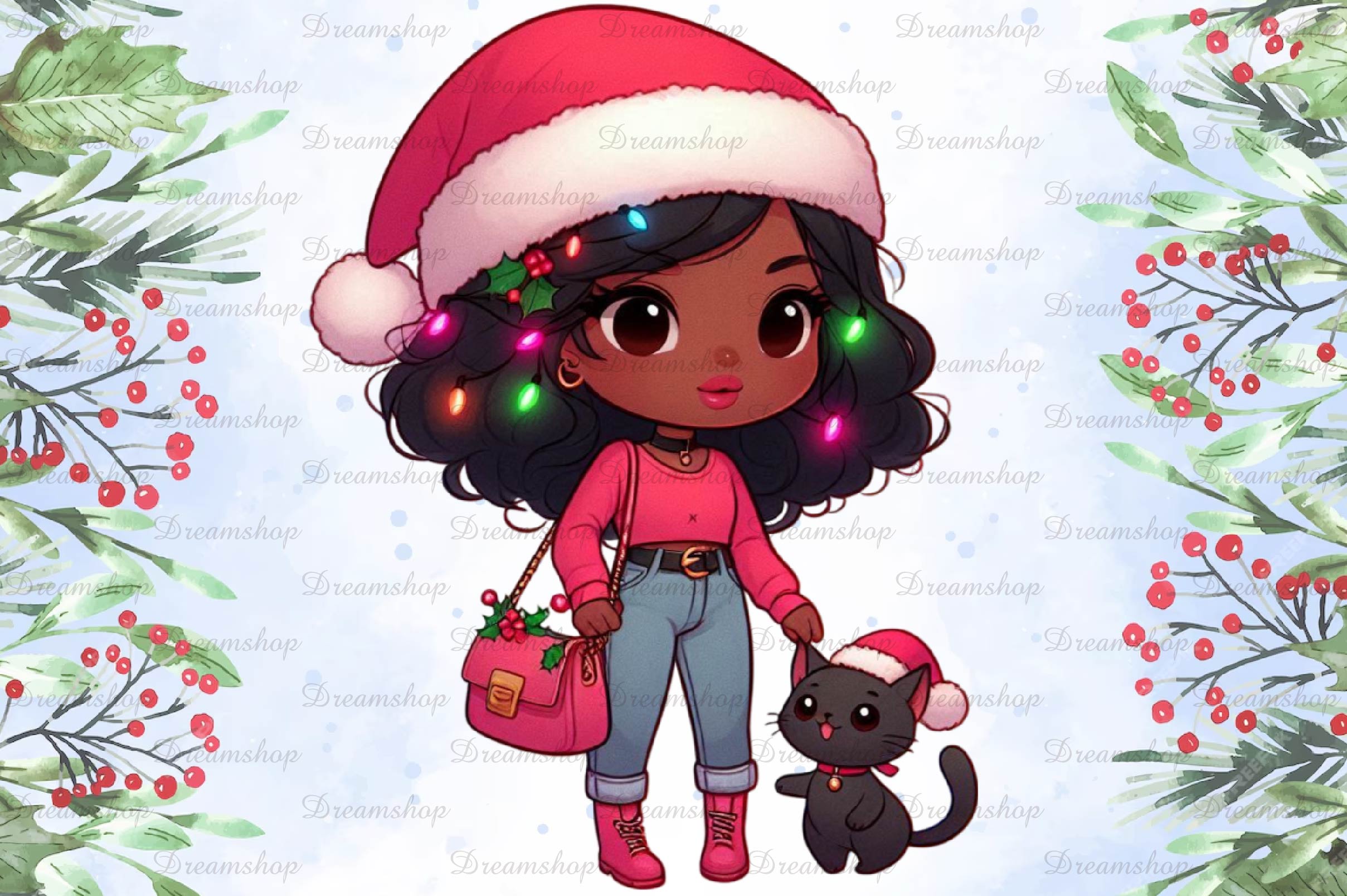 Christmas Girl Design Clipart Bundle 2 - CraftNest - Digital Crafting and Art