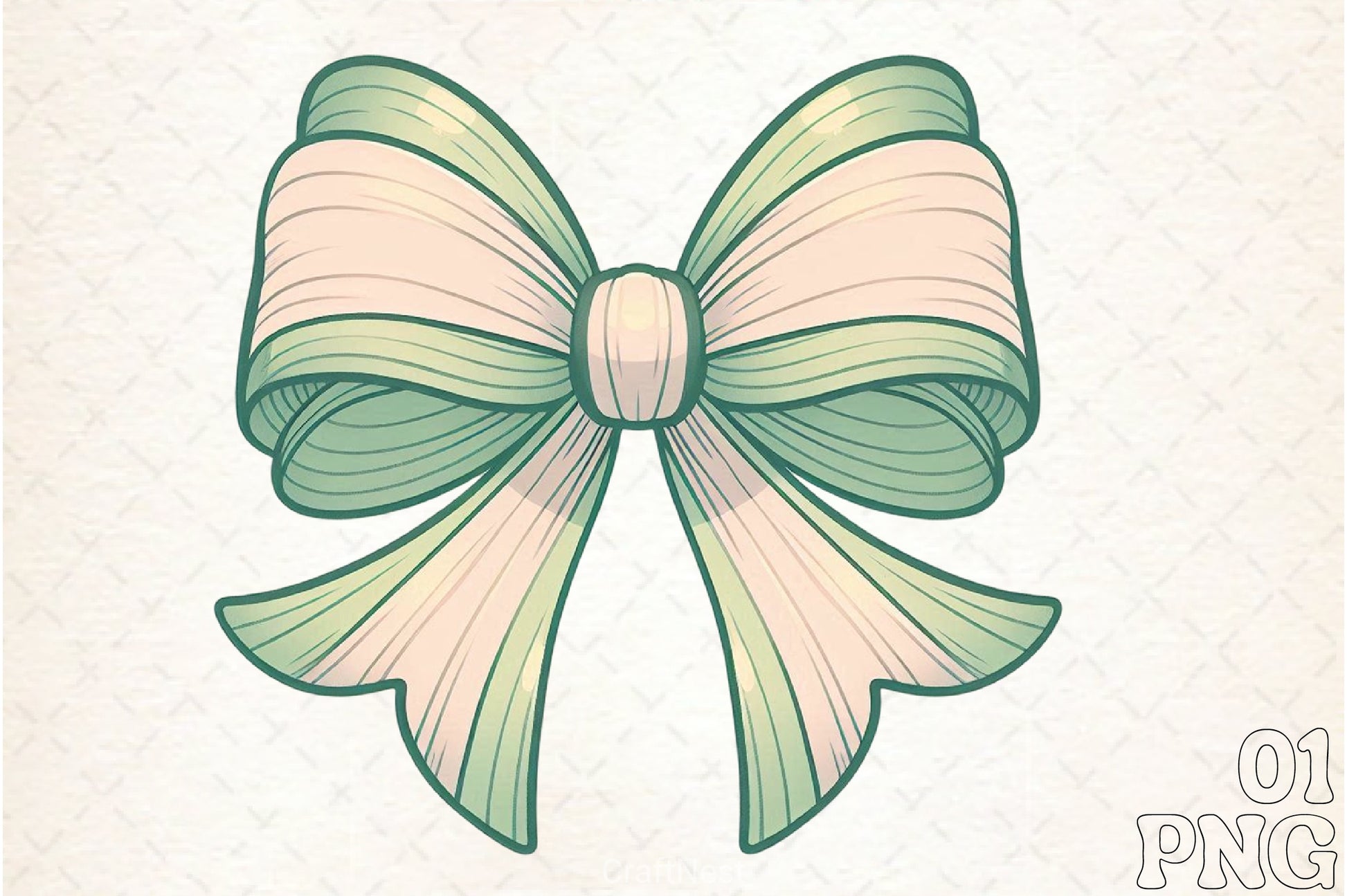 Green Coquette Bow Clipart Bundle - CraftNest - Digital Crafting and Art