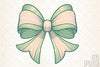 Green Coquette Bow Clipart Bundle