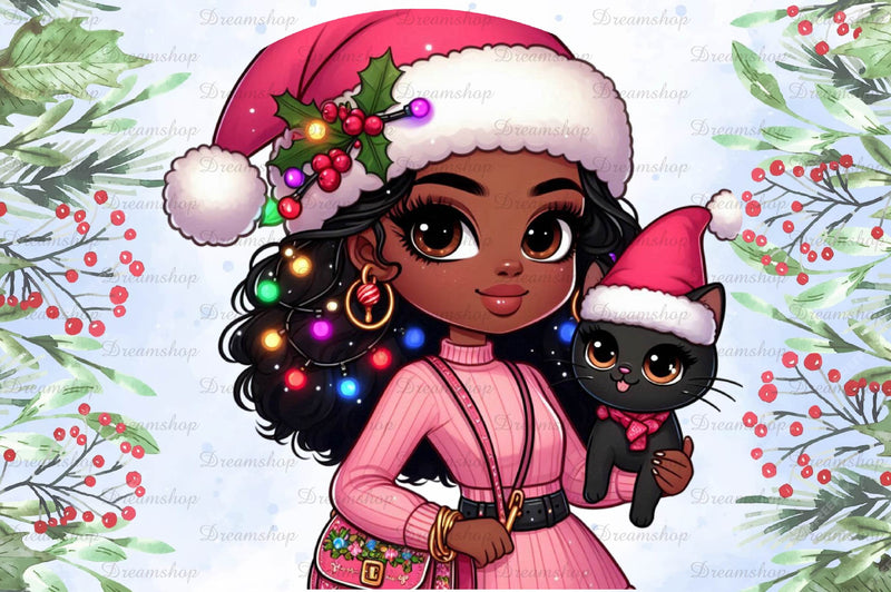 Christmas Girl Design Clipart Bundle 5 - CraftNest - Digital Crafting and Art