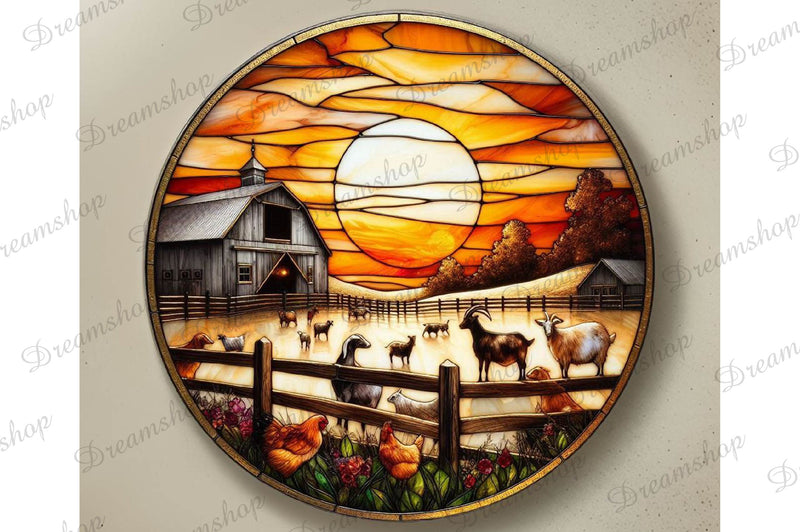 Stained Glass Farm Animals Clipart Bundle 8 - CraftNest - Digital Crafting and Art