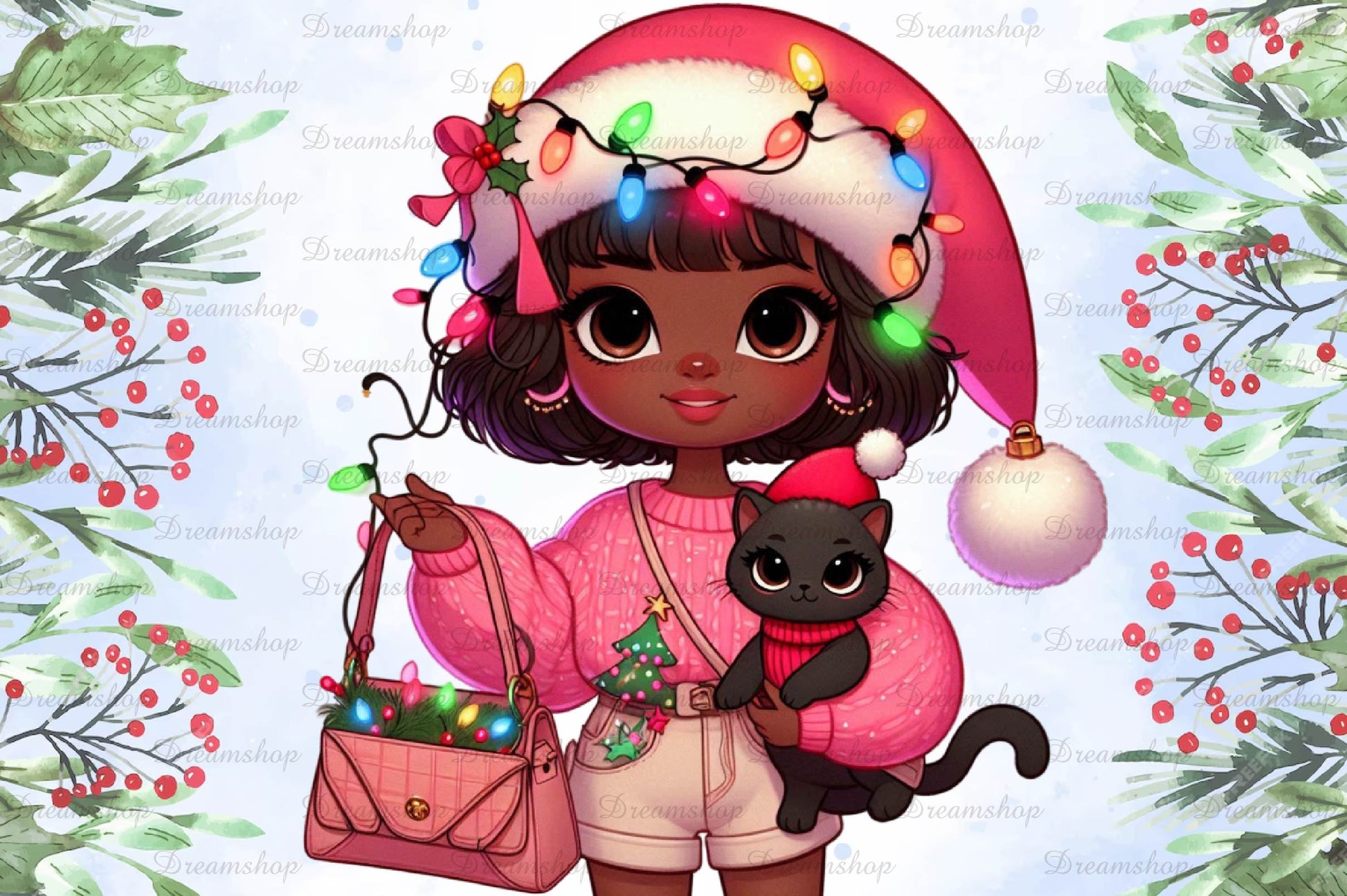 Christmas Girl Design Clipart Bundle 6 - CraftNest - Digital Crafting and Art