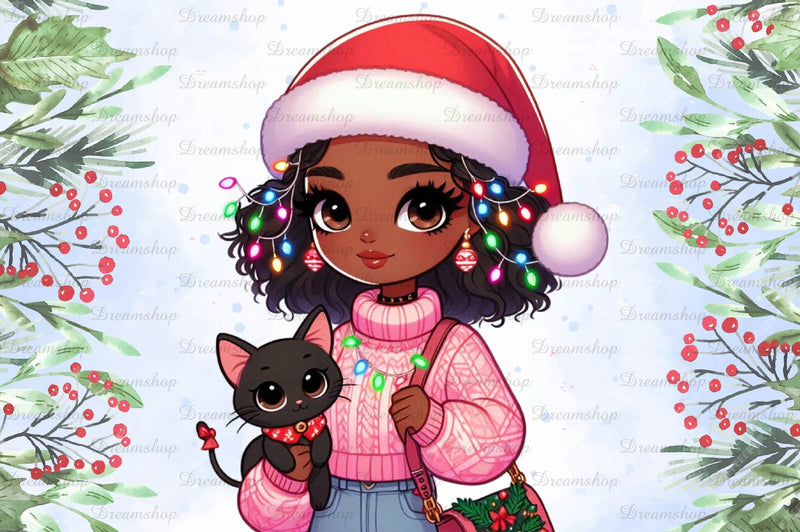 Christmas Girl Design Clipart Bundle 11 - CraftNest - Digital Crafting and Art