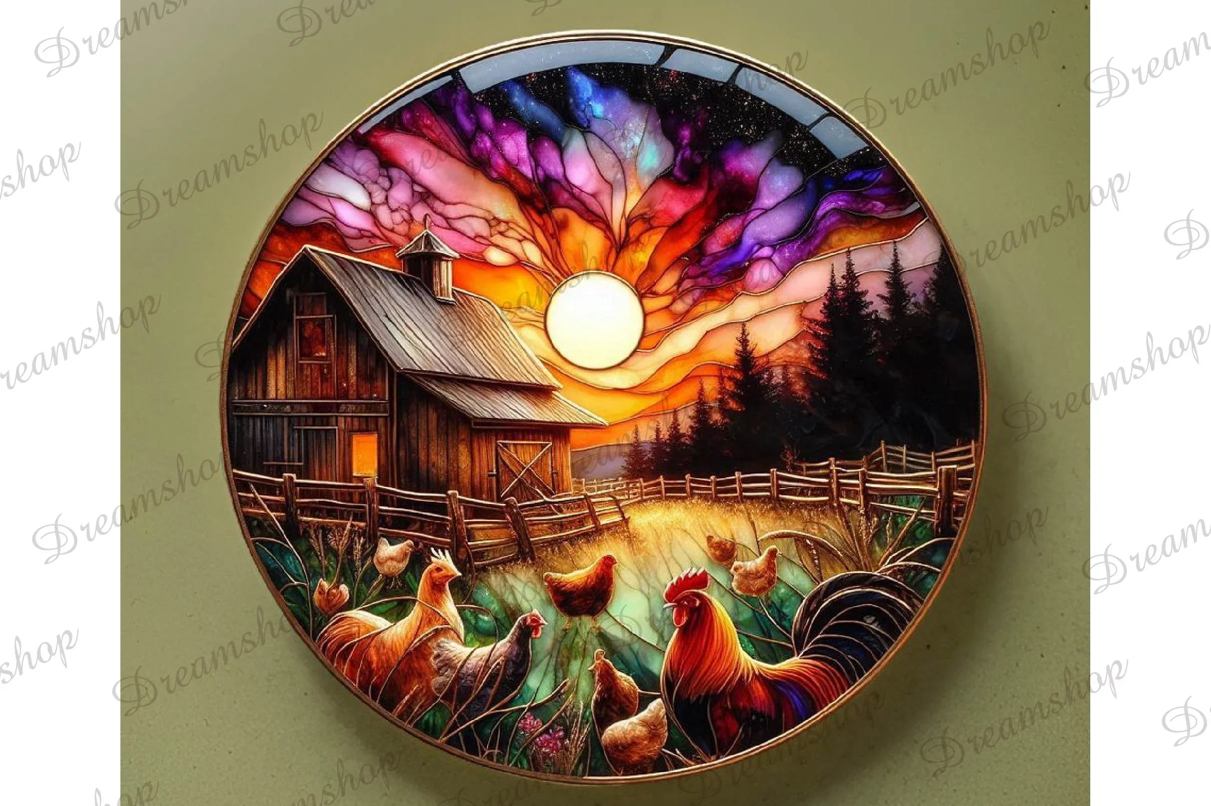 Stained Glass Farm Animals Clipart Bundle 2 - CraftNest - Digital Crafting and Art