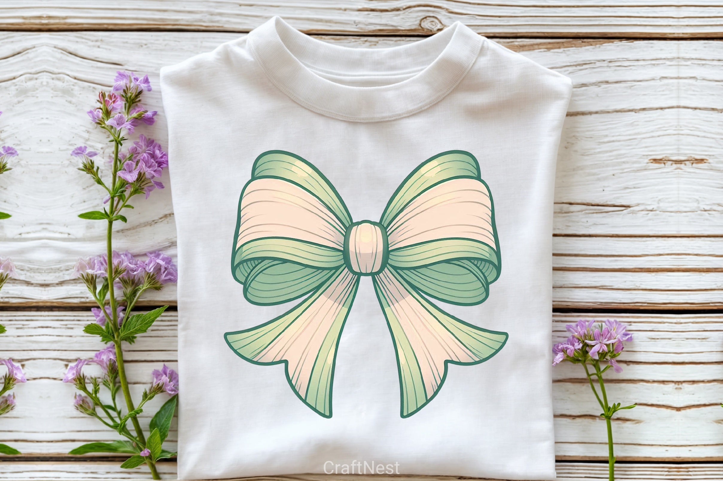 Green Coquette Bow Clipart Bundle - CraftNest - Digital Crafting and Art