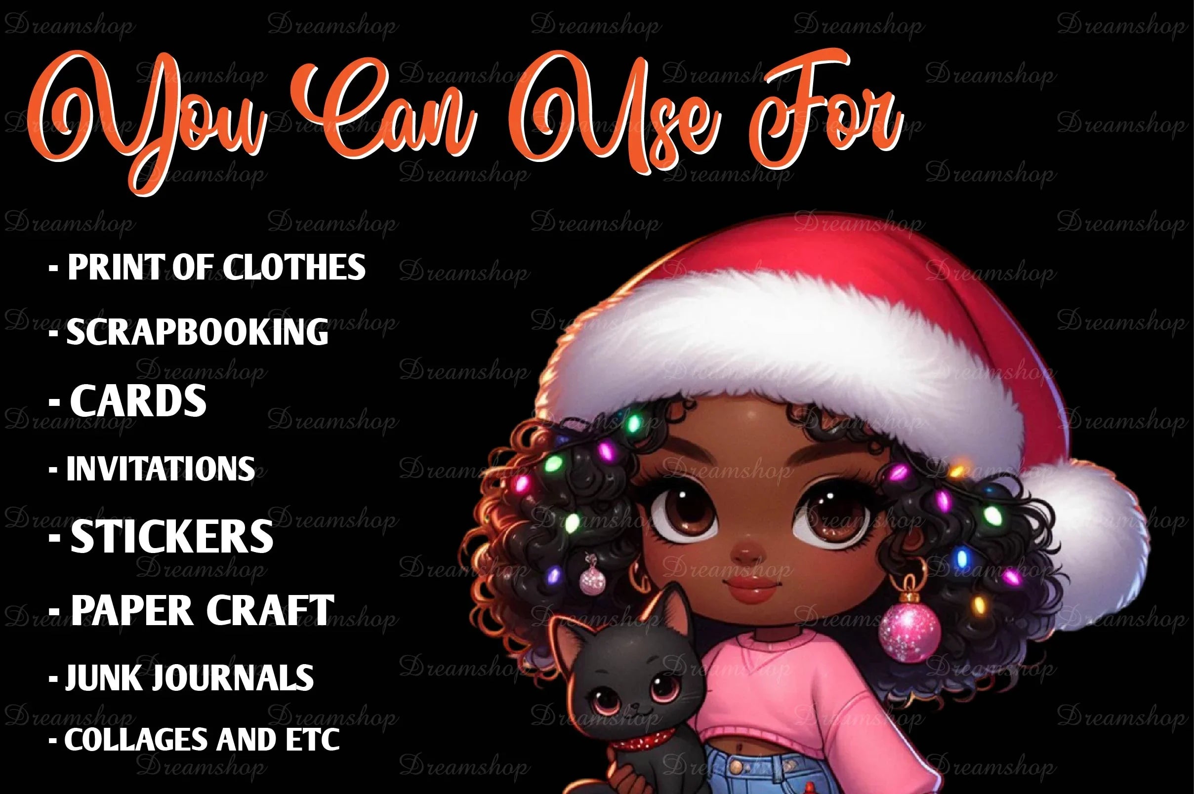 Christmas Girl Design Clipart Bundle - CraftNest - Digital Crafting and Art